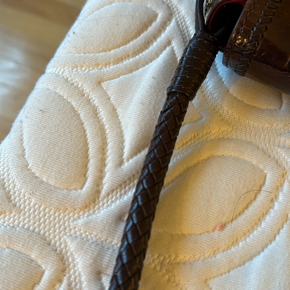 💋💋Brighton Pocketbook - Red & Brown Leather with Silver Hardware- Shoulderbag - Picture 14 of 14